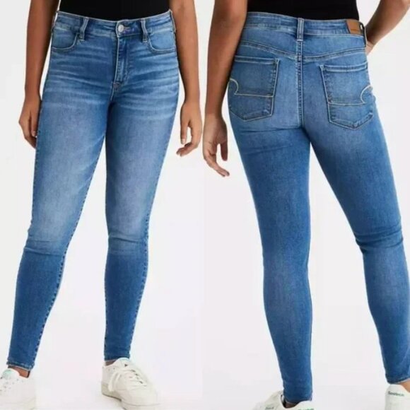 American Eagle Outfitters Denim - ⭐️ AMERICAN EAGLE Blue Jeggings Skinny Jeans 6 Long